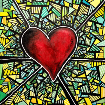 Peinture intitulée "Au cœur du TDAH #1" par Denis Vincent, Œuvre d'art originale, Acrylique Monté sur Châssis en bois
