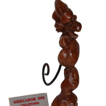 Sculpture titled "Escultura de Madeir…" by Denis Abreu, Original Artwork, Wood
