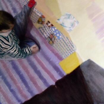 「The mother's quilt」というタイトルの絵画 Denisa Pahoによって, オリジナルのアートワーク, オイル