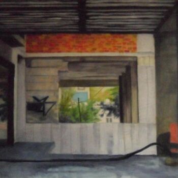 Картина под названием "In construction" - Denisa Paho, Подлинное произведение искусства, Масло