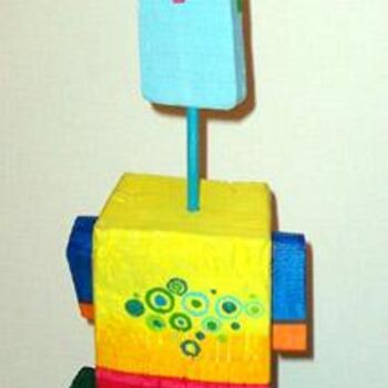 Sculpture titled "petit bobo 16" by Denis Bonnes, Original Artwork, Wood