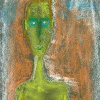 Картина под названием "vert ?" - Denis Bonnes, Подлинное произведение искусства, Масло