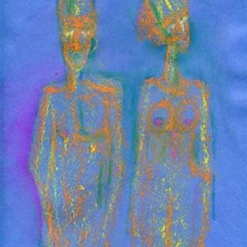 Peinture intitulée "lui et elle" par Denis Bonnes, Œuvre d'art originale, Huile