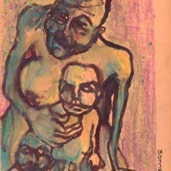 Картина под названием "mère" - Denis Bonnes, Подлинное произведение искусства, Масло