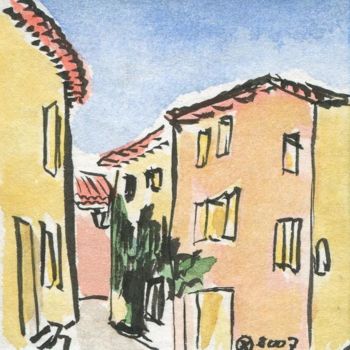 Drawing titled "Rue du Barroux, Pro…" by Denis Demouge, Original Artwork