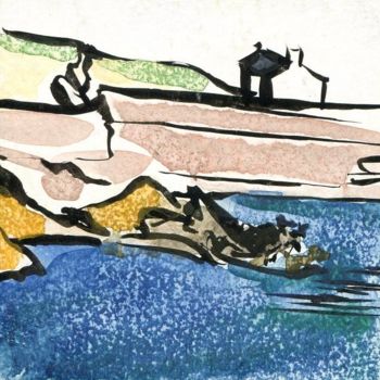 Zeichnungen mit dem Titel "Bretagne, habitatio…" von Denis Demouge, Original-Kunstwerk