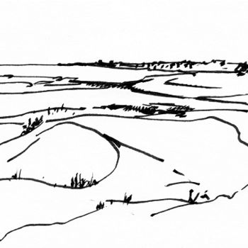 Drawing titled "Bretagne, Baie d'Au…" by Denis Demouge, Original Artwork