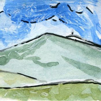 Pittura intitolato "Le Ventoux, mon Fuj…" da Denis Demouge, Opera d'arte originale