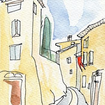 Drawing titled "Route St-Denis  Le…" by Denis Demouge, Original Artwork