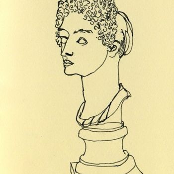 Drawing titled "Donna Fonesca, musé…" by Denis Demouge, Original Artwork, Other