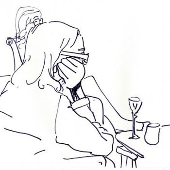 Drawing titled "Clémentine et Su de…" by Denis Demouge, Original Artwork