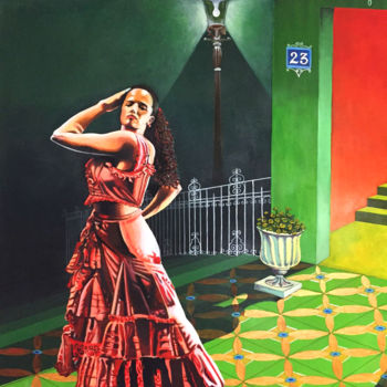 Schilderij getiteld "Gracia" door Denis D, Origineel Kunstwerk, Acryl