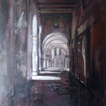 Painting titled "Portico" by Denise Gemin, Original Artwork, Oil