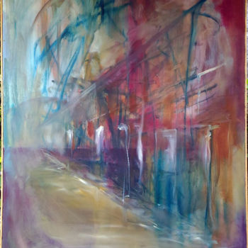 Painting titled "Notturno" by Denise Gemin, Original Artwork, Oil