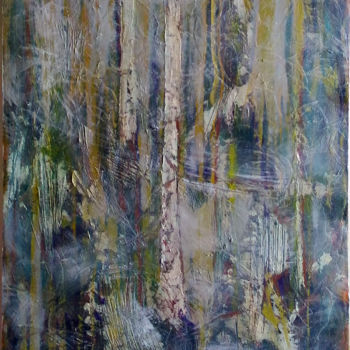 Painting titled "Woods" by Denise Gemin, Original Artwork, Oil