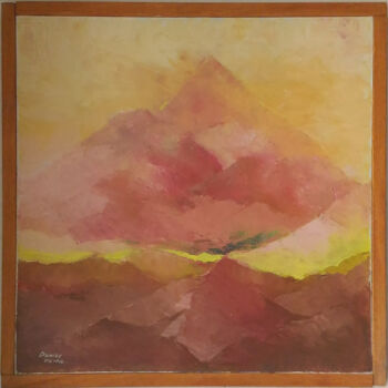 Malerei mit dem Titel "Mountain" von Denise Gemin, Original-Kunstwerk, Öl
