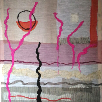 Textile Art titled "Frame" by Denise Gemin, Original Artwork, Fabric