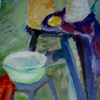 Painting titled "La toilette" by Denise Guilhaumon, Original Artwork