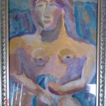 Painting titled "Lisa" by Denise Guilhaumon, Original Artwork, Oil