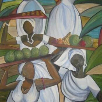 Pintura intitulada "BAHIANAS" por Denise Helena Ckless, Obras de arte originais