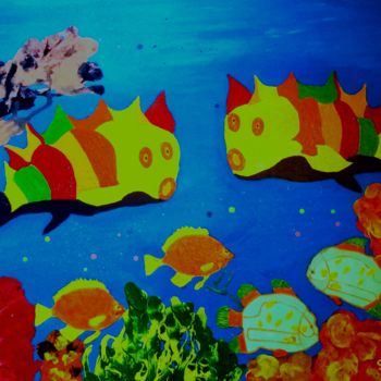 "Mon océan aquarium" başlıklı Tablo Seiditadeniseart tarafından, Orijinal sanat, Akrilik