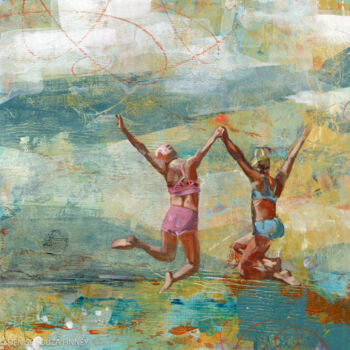 Картина под названием "Disappearing Waters" - Denise Souza Finney, Подлинное произведение искусства, Акрил