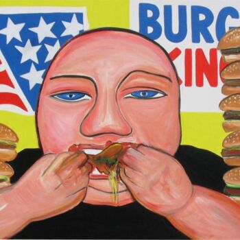 Pintura intitulada "Eat as much as you…" por Denise Willem, Obras de arte originais, Óleo
