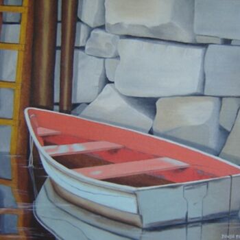 Pintura titulada "Barco" por Denise Fernando, Obra de arte original