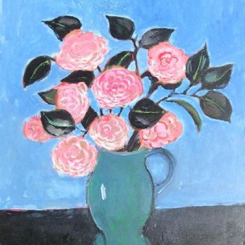 Peinture intitulée "DOUBLE BOUQUET (REC…" par Denise Jouve, Œuvre d'art originale, Acrylique