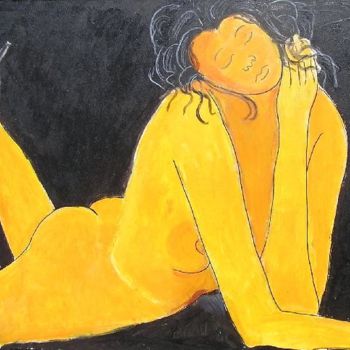 Картина под названием "NU # 37" - Denise Jouve, Подлинное произведение искусства, Масло