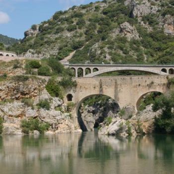 Photography titled "pont du diable" by Denis Figorito, Original Artwork