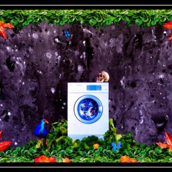 Arte digitale intitolato "La machine à laver…" da Narcolina, Opera d'arte originale