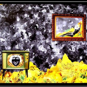 Digitale Kunst getiteld "Paysage mental jaune" door Narcolina, Origineel Kunstwerk