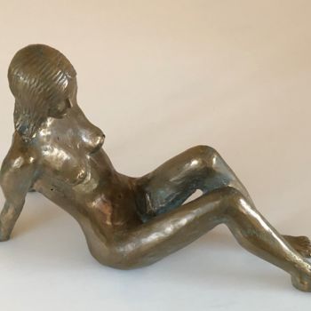 Sculpture titled "Delphine" by Denis Thebaudeau, Original Artwork, Bronze