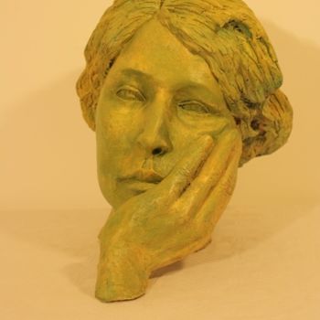 Sculpture titled "femme reveuse" by Denis Thebaudeau, Original Artwork