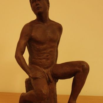 Sculpture titled "Jérome" by Denis Thebaudeau, Original Artwork