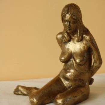 Sculpture titled "Marie bronze" by Denis Thebaudeau, Original Artwork, Metals