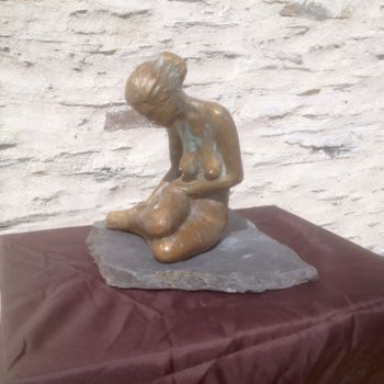 Sculpture titled "Sirène Bronze" by Denis Thebaudeau, Original Artwork, Bronze