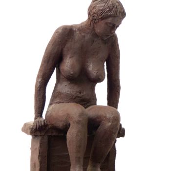 Sculpture intitulée "Fanny terre cuite" par Denis Thebaudeau, Œuvre d'art originale, Terre cuite