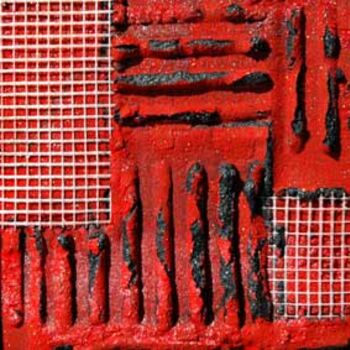 Pintura titulada "Terre rouge N°1" por Isabelle Denniel, Obra de arte original, Oleo