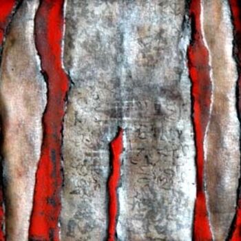 Pintura titulada "Terre rouge N°8" por Isabelle Denniel, Obra de arte original, Oleo