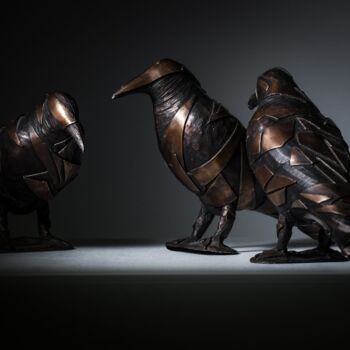 Rzeźba zatytułowany „#1000Raben - From s…” autorstwa Dennis Josef Meseg, Oryginalna praca, Brąz