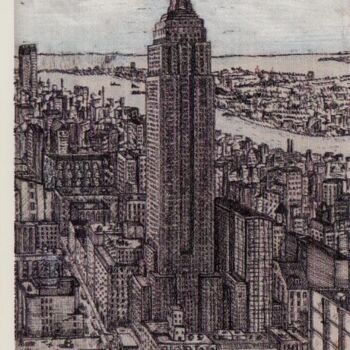 Drawing titled "Empire State Buildi…" by Dennis Rose, Original Artwork