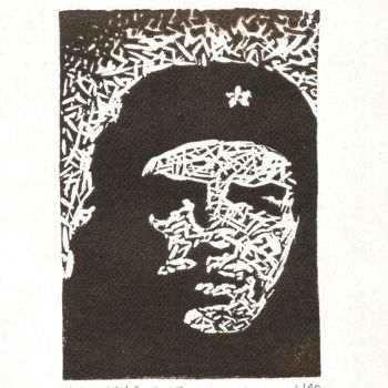 Incisioni, stampe intitolato "Le tché" da Reda Dennoun, Opera d'arte originale, Incisioni su linoleum