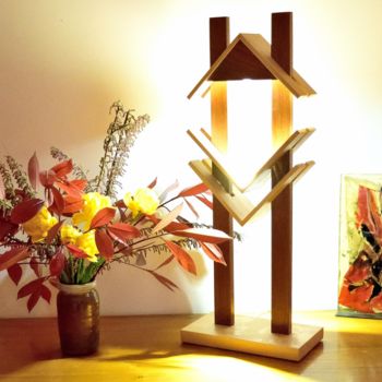 Sculpture titled "trisaga" by Denys Mollard, Original Artwork, Wood