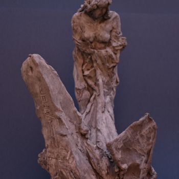 Sculpture intitulée "OSCURITA' DEL MATTI…" par Antonio De Paoli, Œuvre d'art originale, Terre cuite