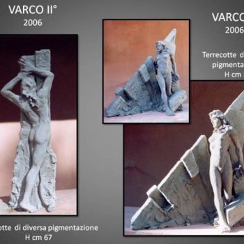 Sculpture intitulée "Varco 1 / Varco 2" par Antonio De Paoli, Œuvre d'art originale, Terre cuite