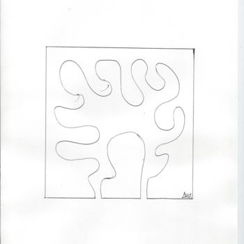 Dessin intitulée "bicallusion-11.21X2…" par Deph, Œuvre d'art originale, Stylo à bille