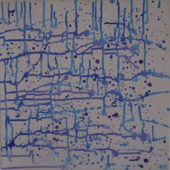 Peinture intitulée "circuit-imprime-40x…" par Deph, Œuvre d'art originale, Acrylique