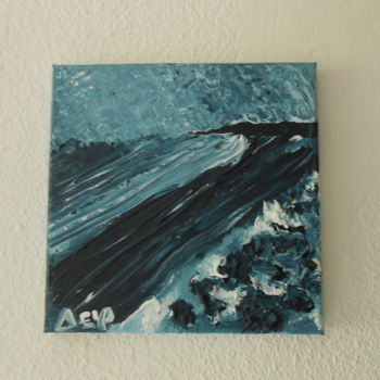 Painting titled "ocean 2015 20x20cm" by Deph, Original Artwork, Acrylic